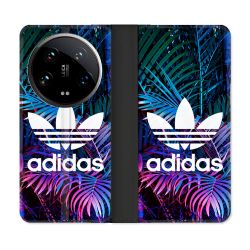 Housse cuir portefeuille Pour Xiaomi 14 Ultra Adidas Palmier