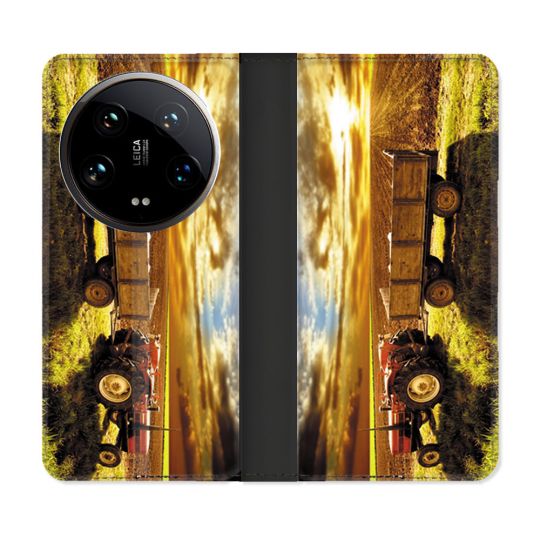 Housse cuir portefeuille Pour Xiaomi 14 Ultra Agriculture Tracteur Color