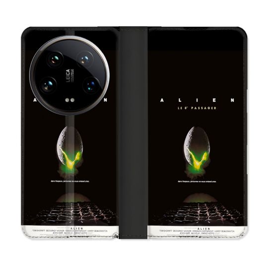 Housse cuir portefeuille Pour Xiaomi 14 Ultra Alien Affiche