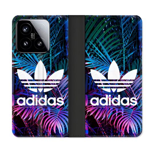 Housse cuir portefeuille Pour Xiaomi 15 Adidas Palmier