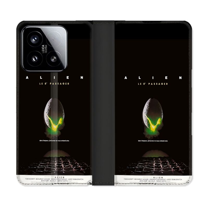 Housse cuir portefeuille Pour Xiaomi 15 Alien Affiche