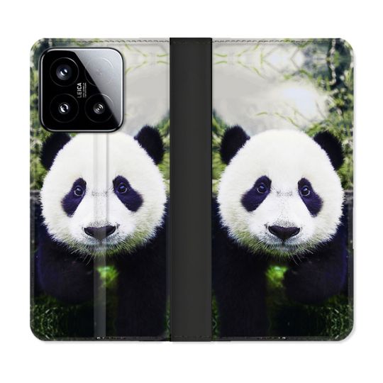 Housse cuir portefeuille Pour Xiaomi 15 Animal Panda Color