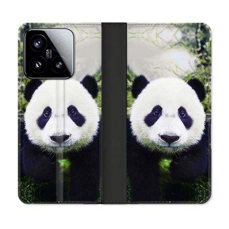 Housse cuir portefeuille Pour Xiaomi 15 Animal Panda Color