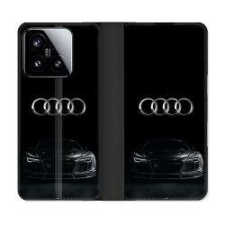 Housse cuir portefeuille Pour Xiaomi 15 Audi