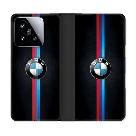 Housse cuir portefeuille Pour Xiaomi 15 BMW Logo