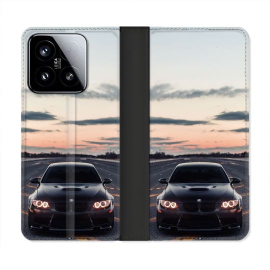 Housse cuir portefeuille Pour Xiaomi 15 BMW Serie