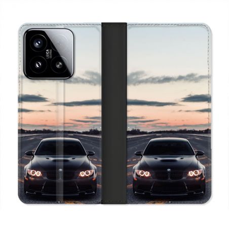 Housse cuir portefeuille Pour Xiaomi 15 BMW Serie