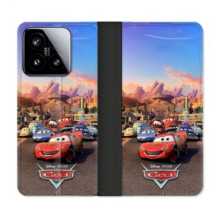 Housse cuir portefeuille Pour Xiaomi 15 Cars Affiche