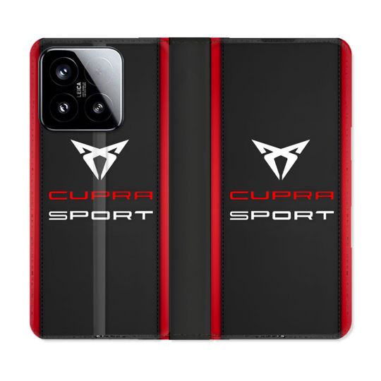 Housse cuir portefeuille Pour Xiaomi 15 Cupra