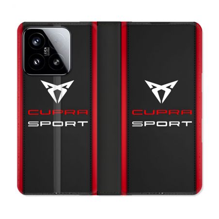 Housse cuir portefeuille Pour Xiaomi 15 Cupra