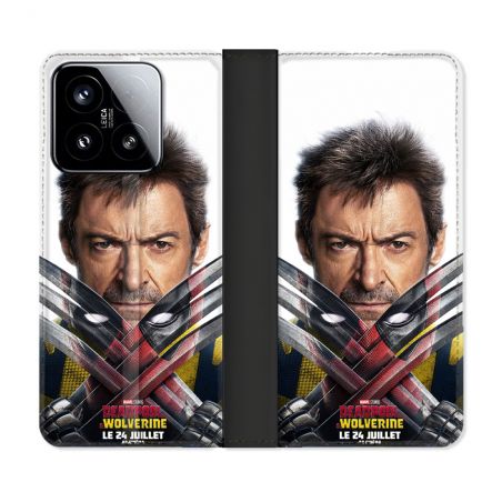 Housse cuir portefeuille Pour Xiaomi 15 Deadpool Affiche