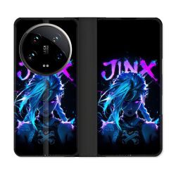Housse cuir portefeuille Pour Xiaomi 14 Ultra Arcane Jinx Night