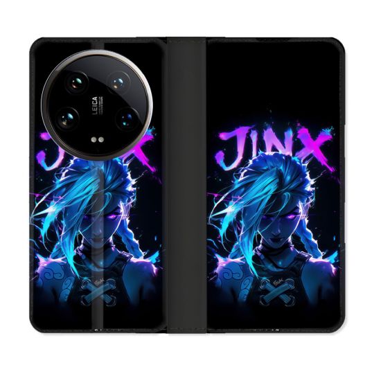Housse cuir portefeuille Pour Xiaomi 14 Ultra Arcane Jinx Night