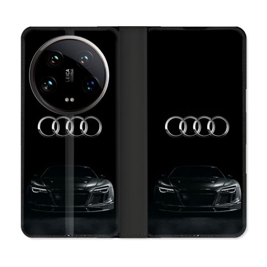 Housse cuir portefeuille Pour Xiaomi 14 Ultra Audi