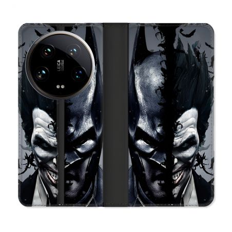 Housse cuir portefeuille Pour Xiaomi 14 Ultra Batman Joker