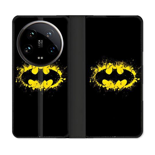 Housse cuir portefeuille Pour Xiaomi 14 Ultra Batman Logo