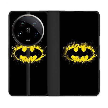 Housse cuir portefeuille Pour Xiaomi 14 Ultra Batman Logo