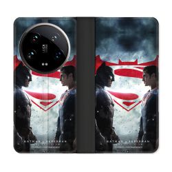 Housse cuir portefeuille Pour Xiaomi 14 Ultra Batman VS Superman
