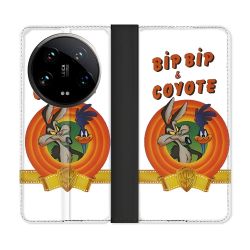 Housse cuir portefeuille Pour Xiaomi 14 Ultra Bip Bip Coyote