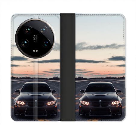 Housse cuir portefeuille Pour Xiaomi 14 Ultra BMW Serie