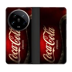 Housse cuir portefeuille Pour Xiaomi 14 Ultra Coca Cola Classique