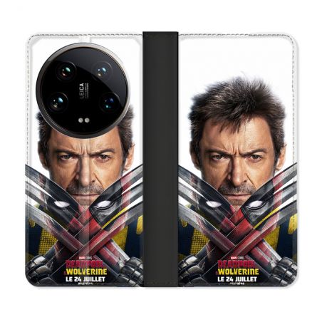 Housse cuir portefeuille Pour Xiaomi 14 Ultra Deadpool Affiche