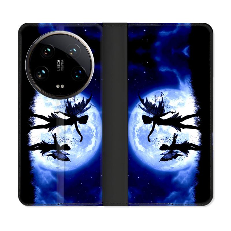 Housse cuir portefeuille Pour Xiaomi 14 Ultra Fantastique Fee Lune