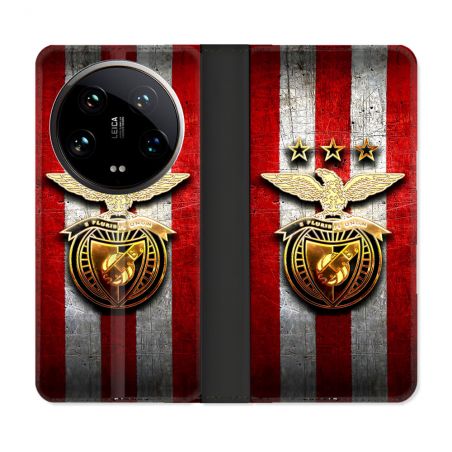 Housse cuir portefeuille Pour Xiaomi 14 Ultra Foot Benfica