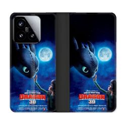 Housse cuir portefeuille Pour Xiaomi 15 Dragons Affiche