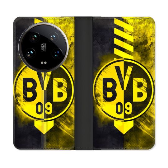 Housse cuir portefeuille Pour Xiaomi 14 Ultra Foot Dortmund
