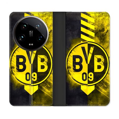 Housse cuir portefeuille Pour Xiaomi 14 Ultra Foot Dortmund