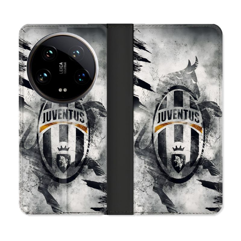 Housse cuir portefeuille Pour Xiaomi 14 Ultra Foot Juventus Turin
