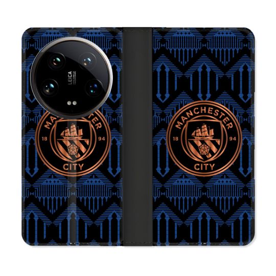 Housse cuir portefeuille Pour Xiaomi 14 Ultra Foot Manchester City