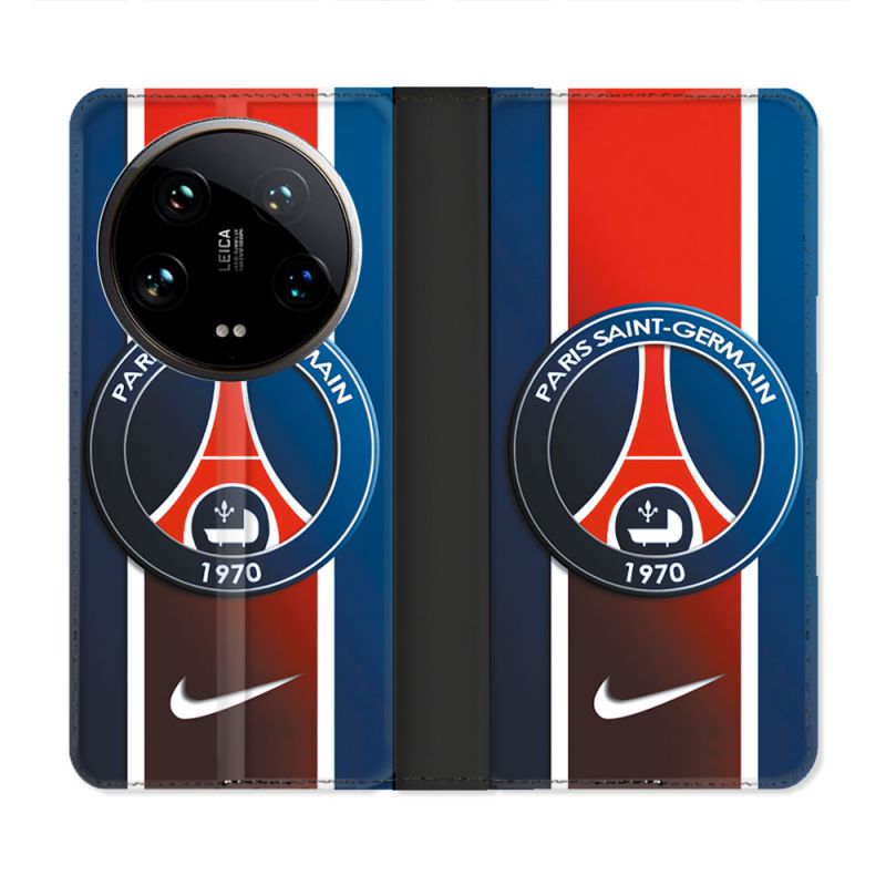 Housse cuir portefeuille Pour Xiaomi 14 Ultra Foot PSG 1970