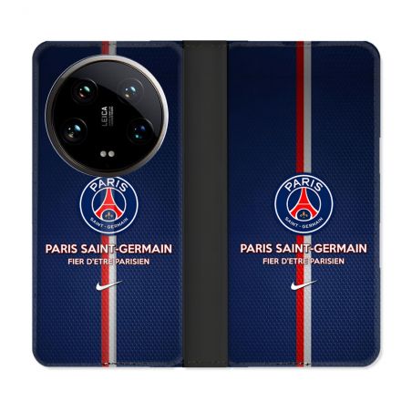Housse cuir portefeuille Pour Xiaomi 14 Ultra Foot PSG Fier