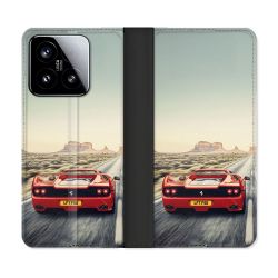 Housse cuir portefeuille Pour Xiaomi 15 Ferrari F50