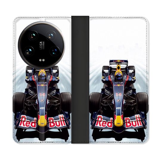 Housse cuir portefeuille Pour Xiaomi 14 Ultra Formule 1 F1 Red Bull