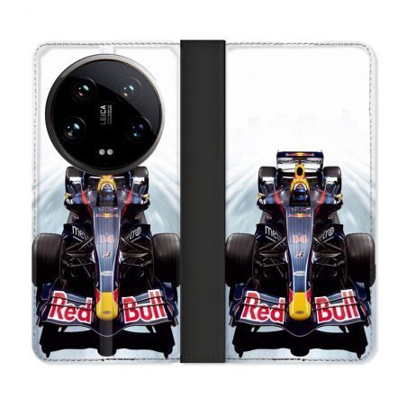 Housse cuir portefeuille Pour Xiaomi 14 Ultra Formule 1 F1 Red Bull