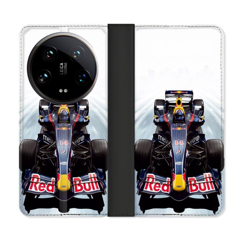 Housse cuir portefeuille Pour Xiaomi 14 Ultra Formule 1 F1 Red Bull