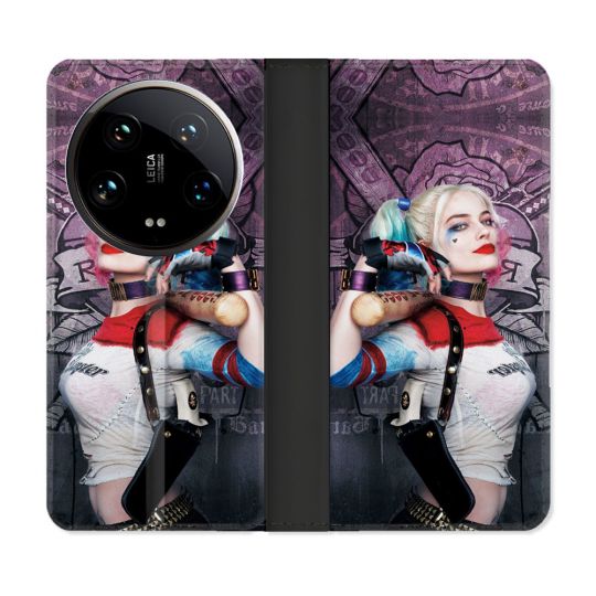 Housse cuir portefeuille Pour Xiaomi 14 Ultra Harley Quinn Batte