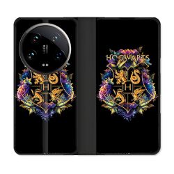 Housse cuir portefeuille Pour Xiaomi 14 Ultra Harry Potter Hogwarts