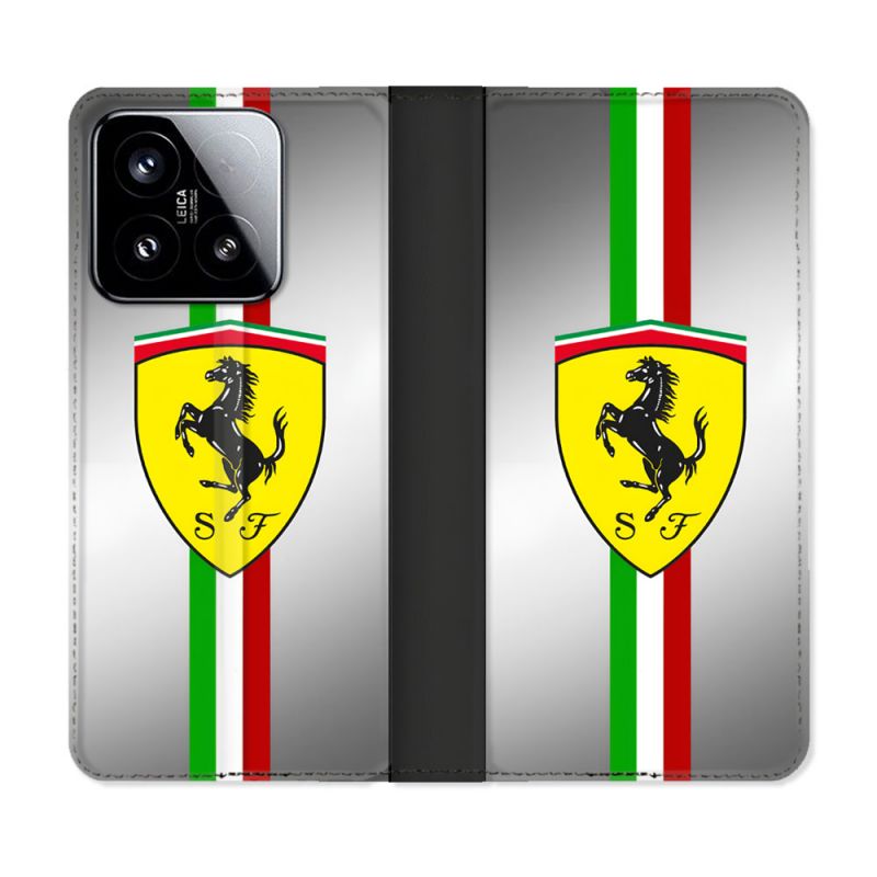 Housse cuir portefeuille Pour Xiaomi 15 Ferrari Ligne