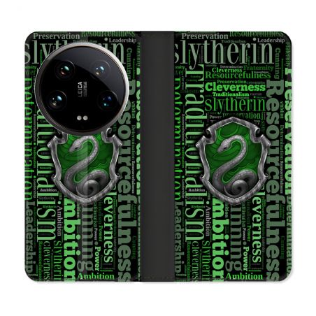 Housse cuir portefeuille Pour Xiaomi 14 Ultra Harry Potter Serpentar