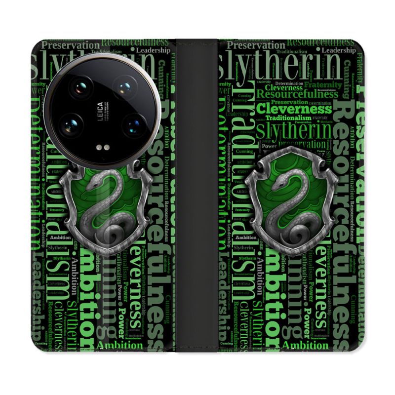 Housse cuir portefeuille Pour Xiaomi 14 Ultra Harry Potter Serpentar