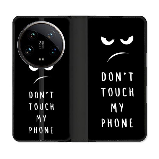 Housse cuir portefeuille Pour Xiaomi 14 Ultra Humour Don't Touch