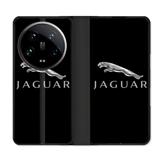 Housse cuir portefeuille Pour Xiaomi 14 Ultra Jaguar