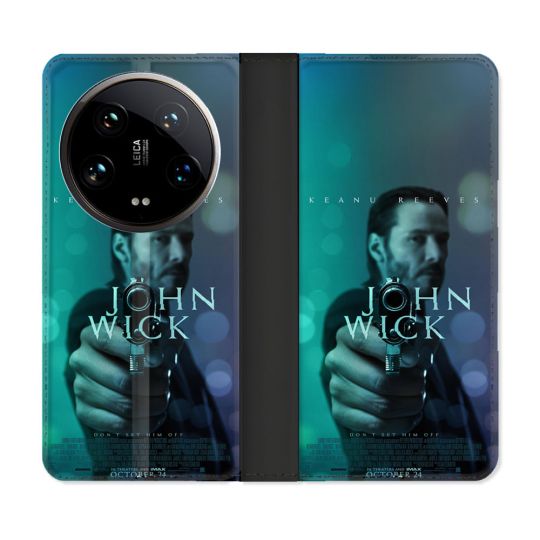 Housse cuir portefeuille Pour Xiaomi 14 Ultra John Wick