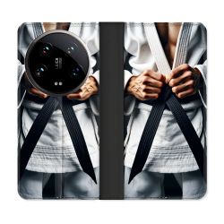 Housse cuir portefeuille Pour Xiaomi 14 Ultra Kimono Ceinture