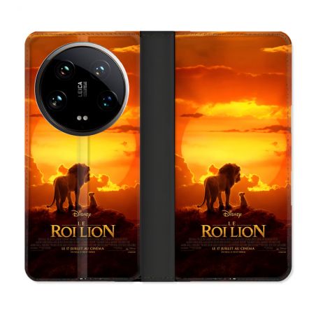 Housse cuir portefeuille Pour Xiaomi 14 Ultra Le Roi Lion Affiche