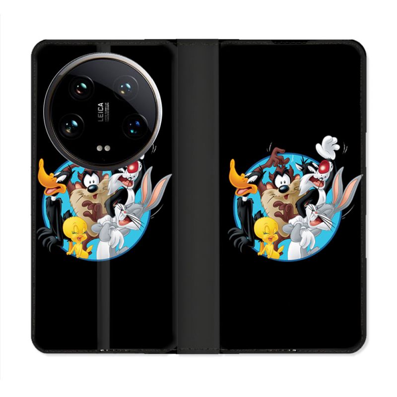 Housse cuir portefeuille Pour Xiaomi 14 Ultra Looney Tunes